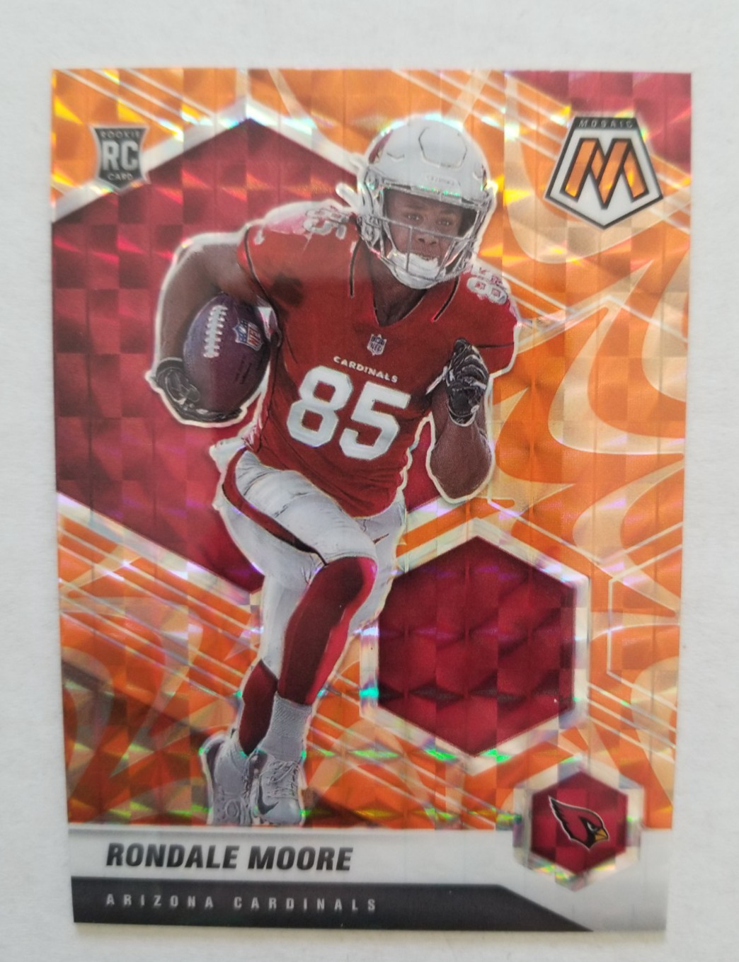 2021 Mosaic Rondale Moore Reactive Orange Prizm Rookie #317 Cardinals