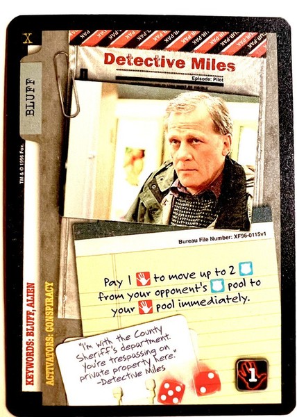 Tarjeta Coleccionable X-Files CCG Detective Miles Buen Estado