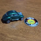 Hot Wheels Redline USA Custom Volkswagen Spectraflame Green w Button Excellent