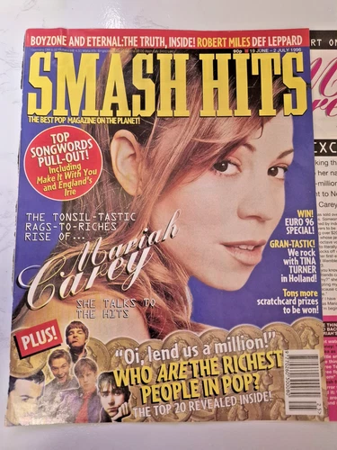 Mariah Carey Magazine Article: SMASH HITS (June 1996)