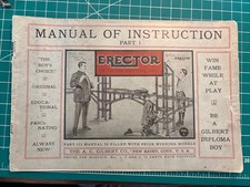 C1916 Manual Part 1 | TYPE 1 | AC Gilbert Erector Set - Original