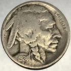 1924 D Buffalo Nickel VG Very Good Condition 5 Cent US Coin - 4380