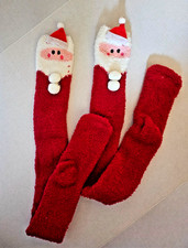 Long Christmas Santa Socks Size Small Extra Long