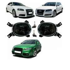 Set Nebelscheinwerfer Smoke Schwarz +H11 passt für Audi A3 8P 03-12 A4 8E B7 04-