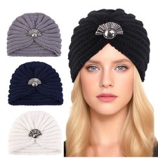 Arab Muslim Women Hijab Hats Turban Bonnet Head Cover Caps Islamic Beanie Indian