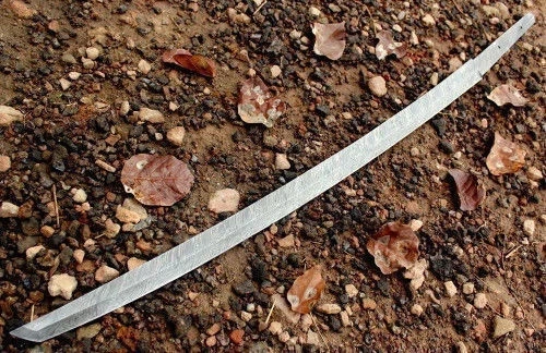 Меч катана ручной работы из дамасской стали 31 дюйм с накладным монтажом чистое лезвие охотничий меч - Изображение 3 из 3