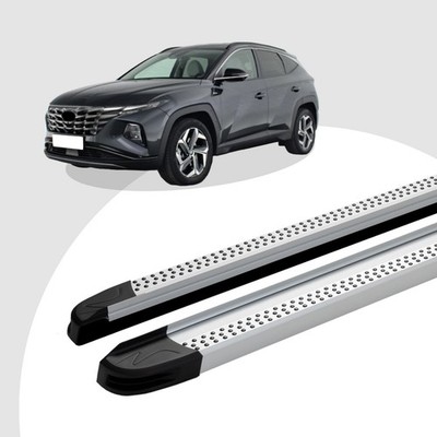 Trittbretter passend für Hyundai Tucson ab 05/2015-2020 (Model: MAJA, Farbe: Sil