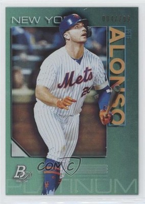 2020 Bowman Platinum Wal-Mart Teal 4/299 Pete Alonso #49 4b9