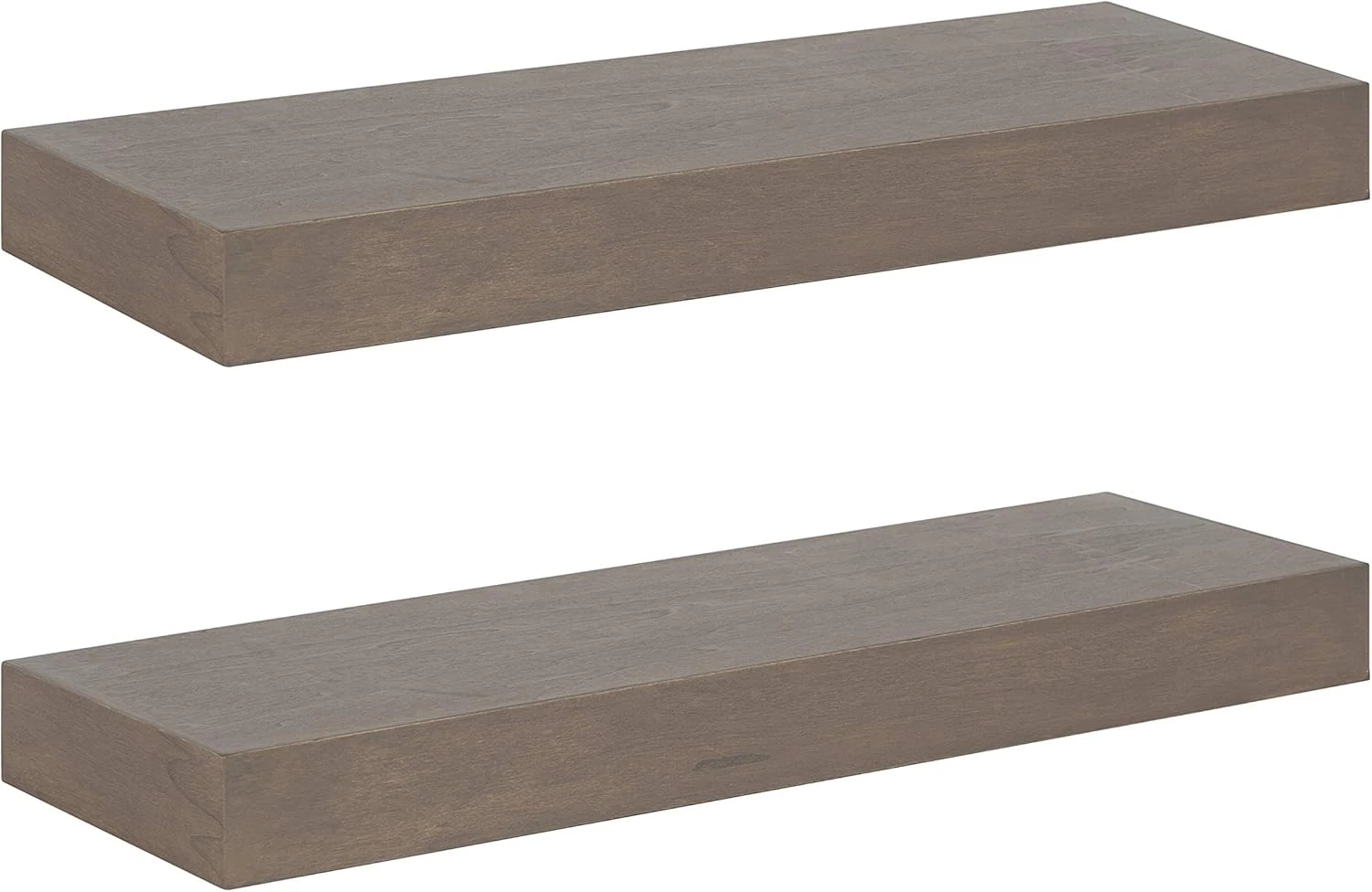 Havlock Gray Floating Shelves Set of 2 - Modern Farmhouse Wall Storage
