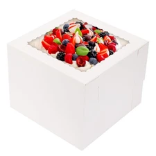 Moretoes 28pcs Cake Boxes, 10x10x8 Inch Bakery Boxes, Cake Boxes for Pastries...