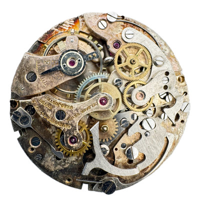 Vintage 31.5mm Delbana Aviation 17J Chronograph Wristwatch Movement Landeron 48