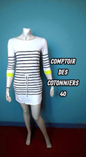 Comptoir des Cotonniers Taille 40  Superbe robe de plage blanc bleu oblonde