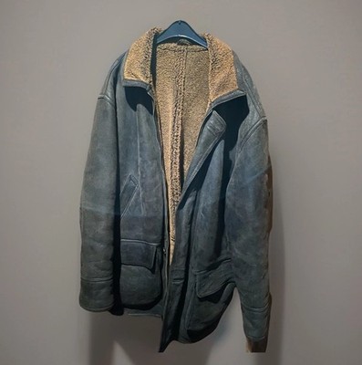 Vintage GILBERTO Lammfelljacke Herren Gr. 52 (L/XL)   Echtes Leder/Shearling