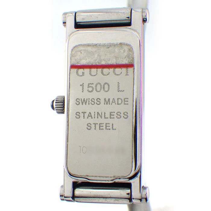 Gucci Flower Leaf Rectangular Bangle Watch 1500L … - image 4