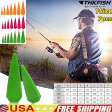 7PCS Eagle Claw Rubber Practice Plugs- 7 Size Improving Casting Skill for Kids 