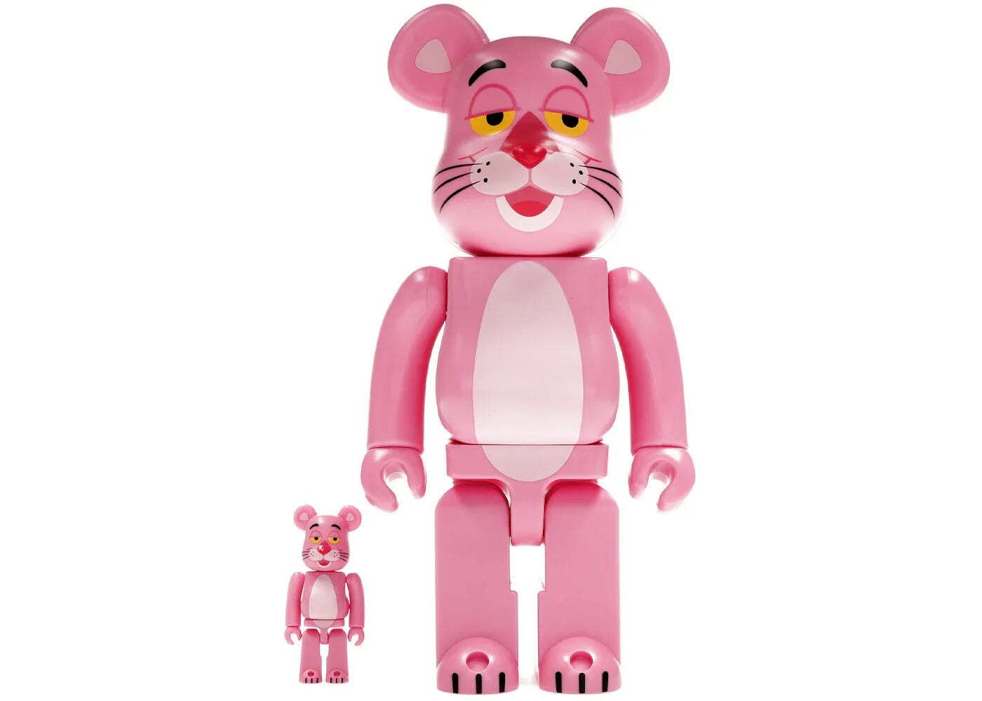 Bearbrick Pink Panther Set Art Toy de Collection Rare en Édition Limitée