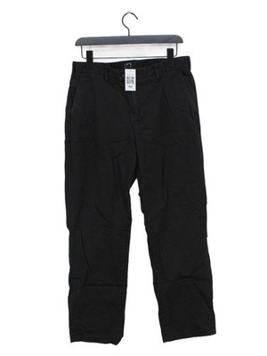 Asket Herren Hose W 32 in; L 30 in schwarz Baumwolle mit Elasthan gerade Chino