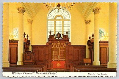 Westminster College Fulton MO Winston Churchill Memorial Chapel 1969 postcard