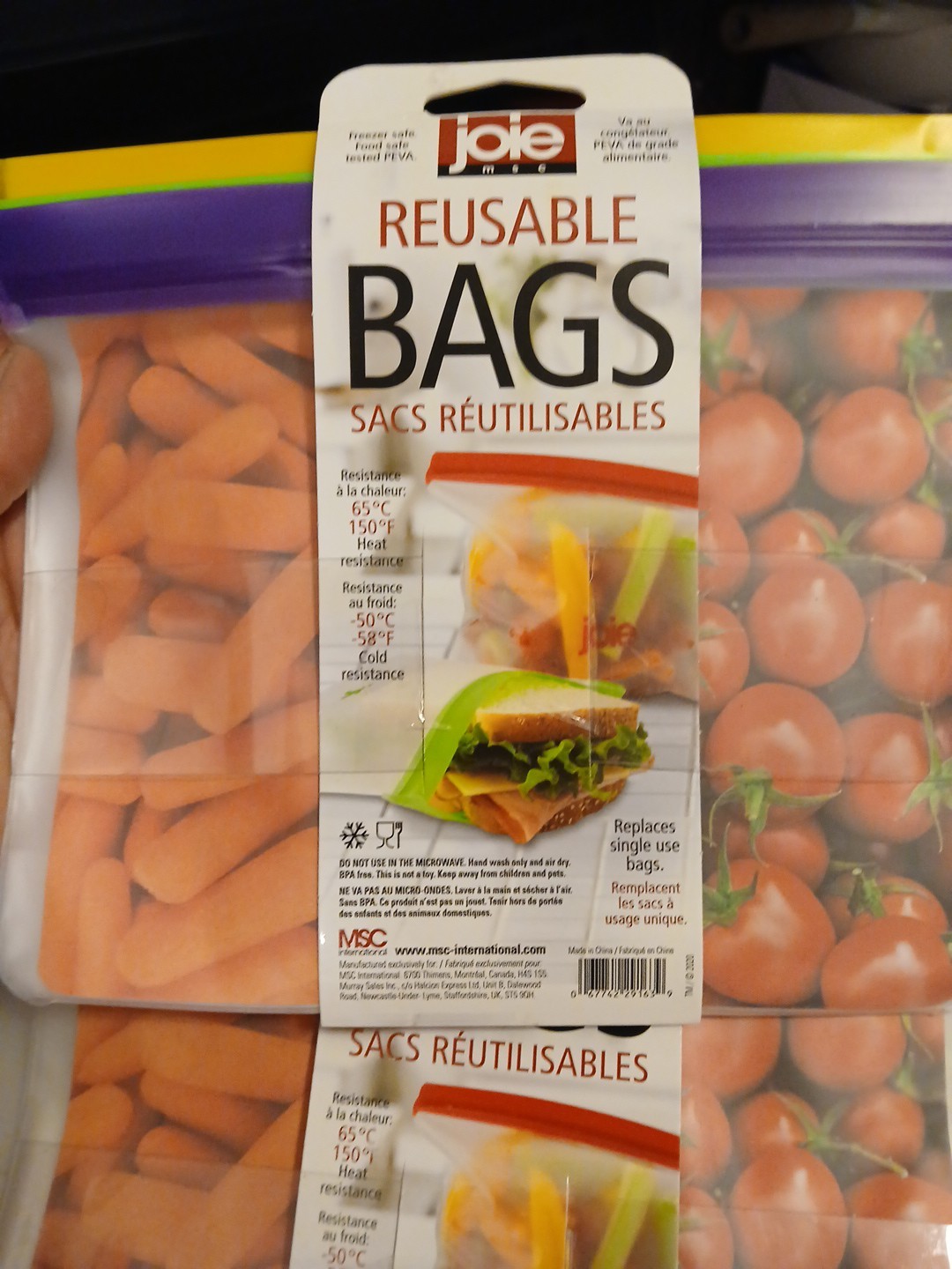New Reusable Bags, Freezer Safe As Well