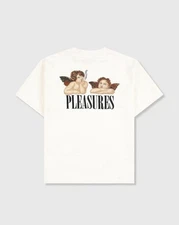 Pleasures DYNAMIC SHORT SLEEVE CREWNECK Size Large ECRU
