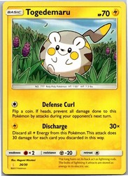 Togedemaru 26/30 Sun & Moon Trainer Kit: Lycanroc & Alolan Raichu Common