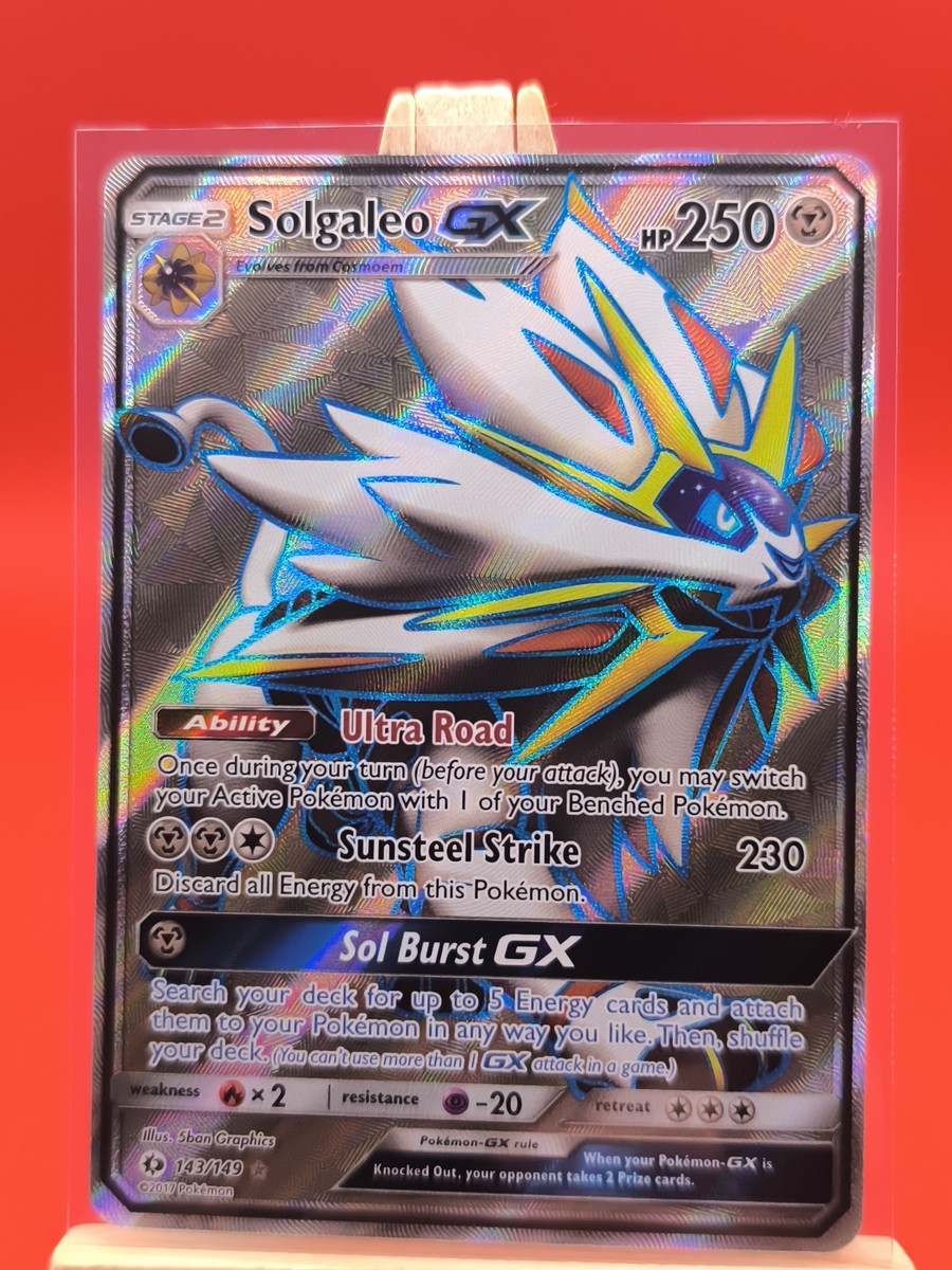pokemon cards solgaleo gx Pokemon TCG SM104a Solgaleo GX Gold Black Star Promo Card