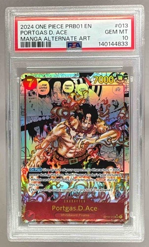 Portgas D. Ace 2024 One Piece The Best #OP02-013 Manga Art PSA 10