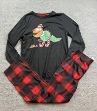 Cat  Jack Boy's Size XXL 16-18 Long Sleeve Christmas Pajama Set 2pc Red Plaid