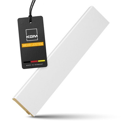 Sockelleiste Modern Profil weiß | MDF foliert RAL9016 | 16x58x2400mm | Zubehör