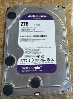 Western Digital Purple 2TB WD20PURX 5400 RPM 3.5 inch Internal Hard Disk Drive