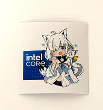 1 Pc Anime Ayame Character Computer Sticker Label Logo Decal Intel Core CPU