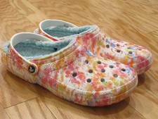 Crocs Mens Classic Fuzz Lined Tie Dye Clog Sandals Shoes 13 BRAND NEW WITH TAG 