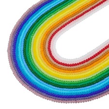 Craftdady 19 Strands Rainbow Faceted Glass Bead 3mm Transparent Crystal Ronde...