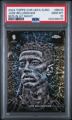 2024 Topps Chrome Uefa Euro Jude Bellingham Berlin At Night PSA 10 Gem Mint
