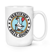 Gift Base Certified Silly Goose 15Oz GroßE Kaffeetasse Becher Valentinstag Weiß
