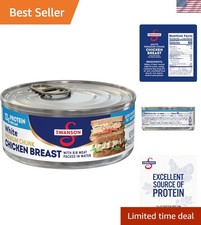 Swanson White Chunk Canned Chicken Breast - 4.5 Oz, Gluten Free Delight