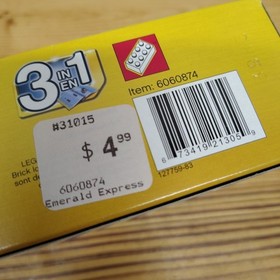 Lego Creator 3 In 1 Emerald Express Train 31015 Railroad RETIRED 56 Pieces