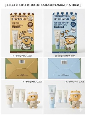 [2 Sets] Beauty of Joseon x Kakao Friends Relief Sun Duo Pack (Rice + Aqua)