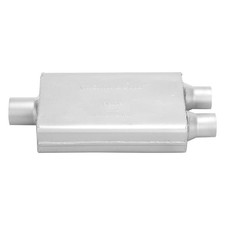 Vortex Steel Oval Gray Exhaust Muffler 3 Center Id 2.5 Dual Od 16 Length