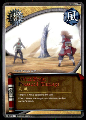 #ad Naruto CCG Wind Style: Pressure Damage #914 Rainbow $2.77