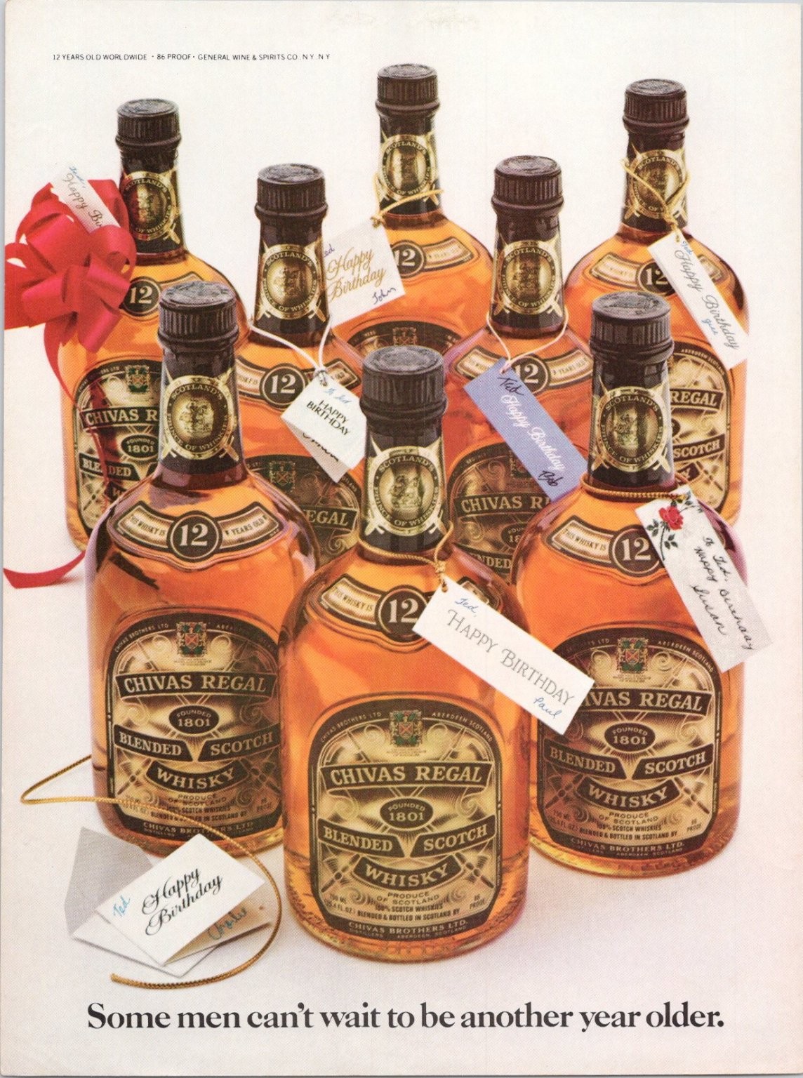Chivas Regal 12 Year Blended Scotch Whisky Print Ad 1980 Vintage