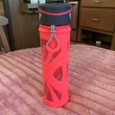 ZULU Glass Water Bottle BPA-Free Silicone finger strap 24 Ounces