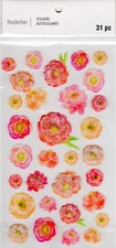 Flowers, Rose Peach, 3D scrapbook stickers, 4x7" - Recollections 664757