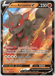 Hisuian Arcanine V 090/195 Silver Tempest Holo Ultra Rare