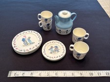 VTG 1984 AMERICAN GREETINGS CHILTON GLOBE HOLLY HOBBIE KIDS PLASTIC TEA SET 12pc