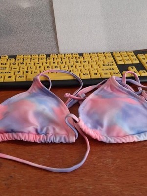 NEW !  Bikini Shoulder & Backless Push Up Bra Top MultiColor Sz M