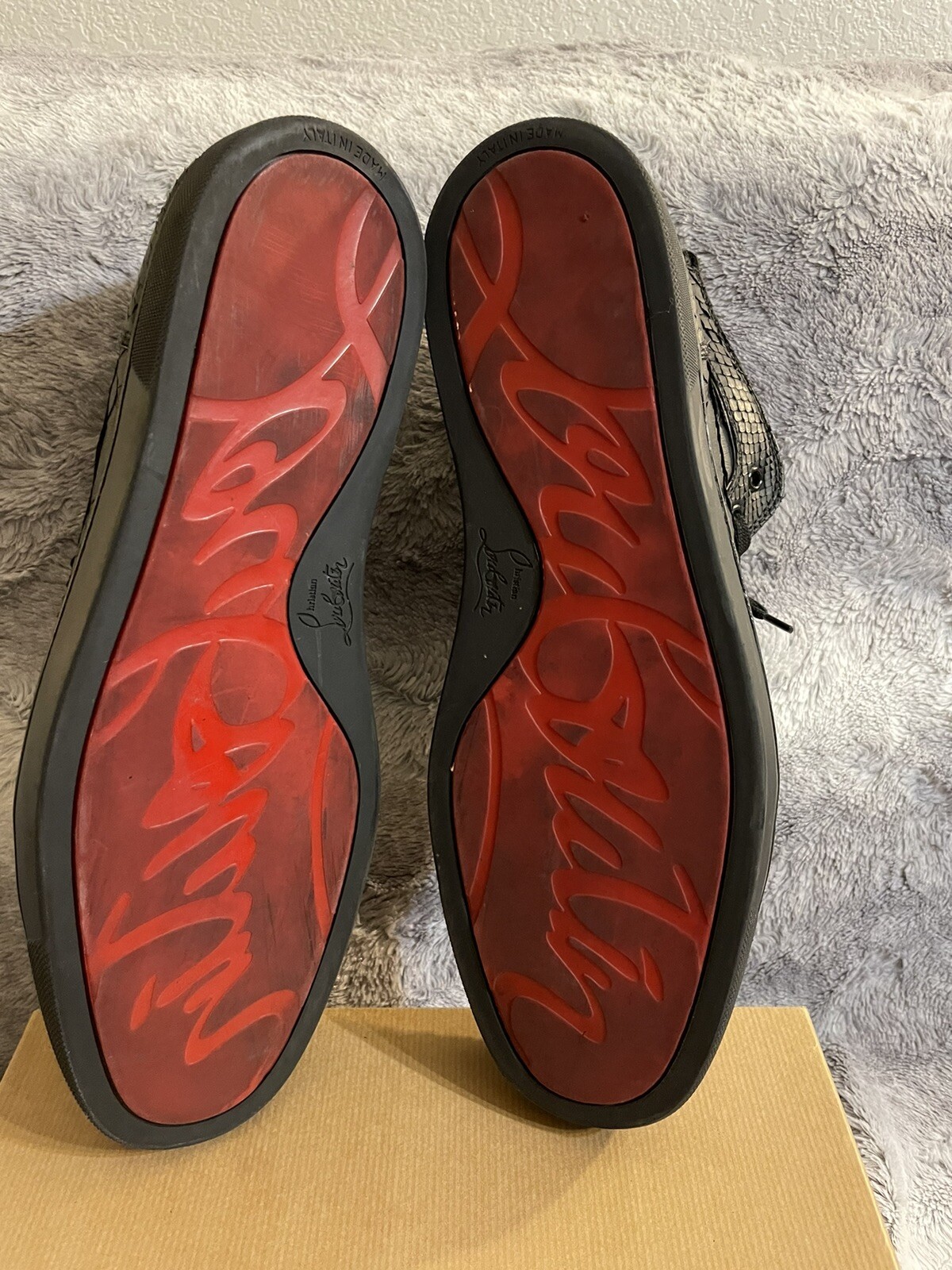 Christian Louboutin Python High Trainers Black Sn… - image 7