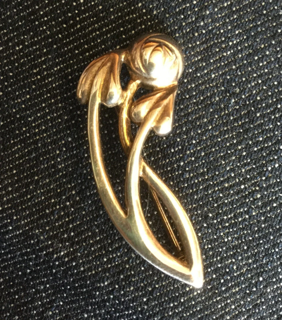 925 KH 98 Kit Heath Art Nouveau Style Sterling Silver Brooch