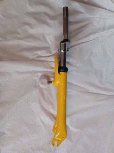 New 24" Yellow Steel BIKE SUSPENSION FORKS 1" x 152mm threaded Stem V brake - Picture 5 of 6
