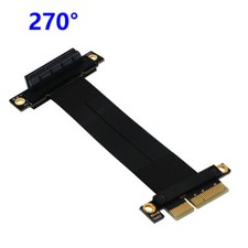 High Quality PCI-e PCI Express 4X Extension cable 270  Reverse PCI-E Slot 